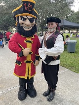 VC Mascot Captain Vic with EMS Instructor dressed as a pirate