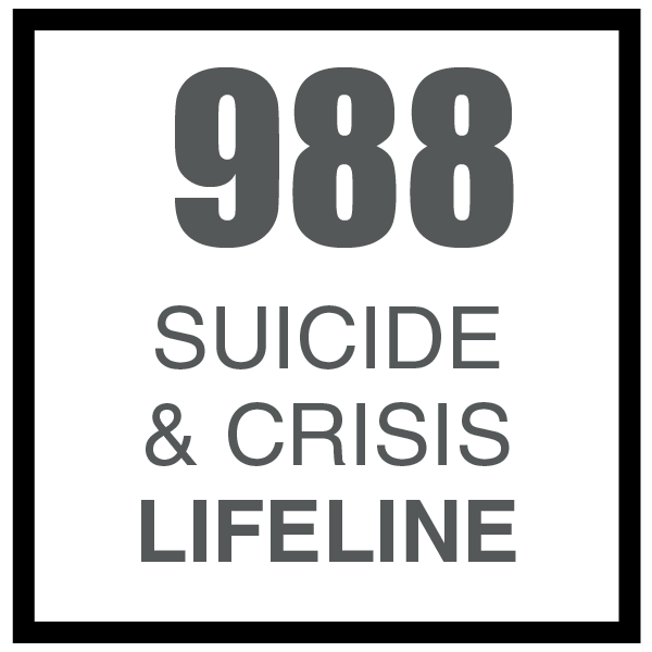 A box that includes the 988 Suicide and Crisis Lifeline information