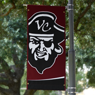 VC Lightpole banner with Captain Vic