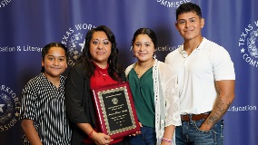 Left to right: Adrianna Almeda, second from left, with her children, Anjelica, Liliana and Juan. Photo contributed by TWC.