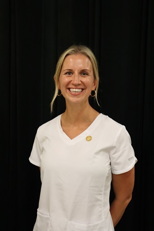 Anna Hudnall smiles at the 2025 Associate Degree Nursing Program Pinning Ceremony