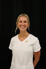 Anna Hudnall smiles at the 2025 Associate Degree Nursing Program Pinning Ceremony