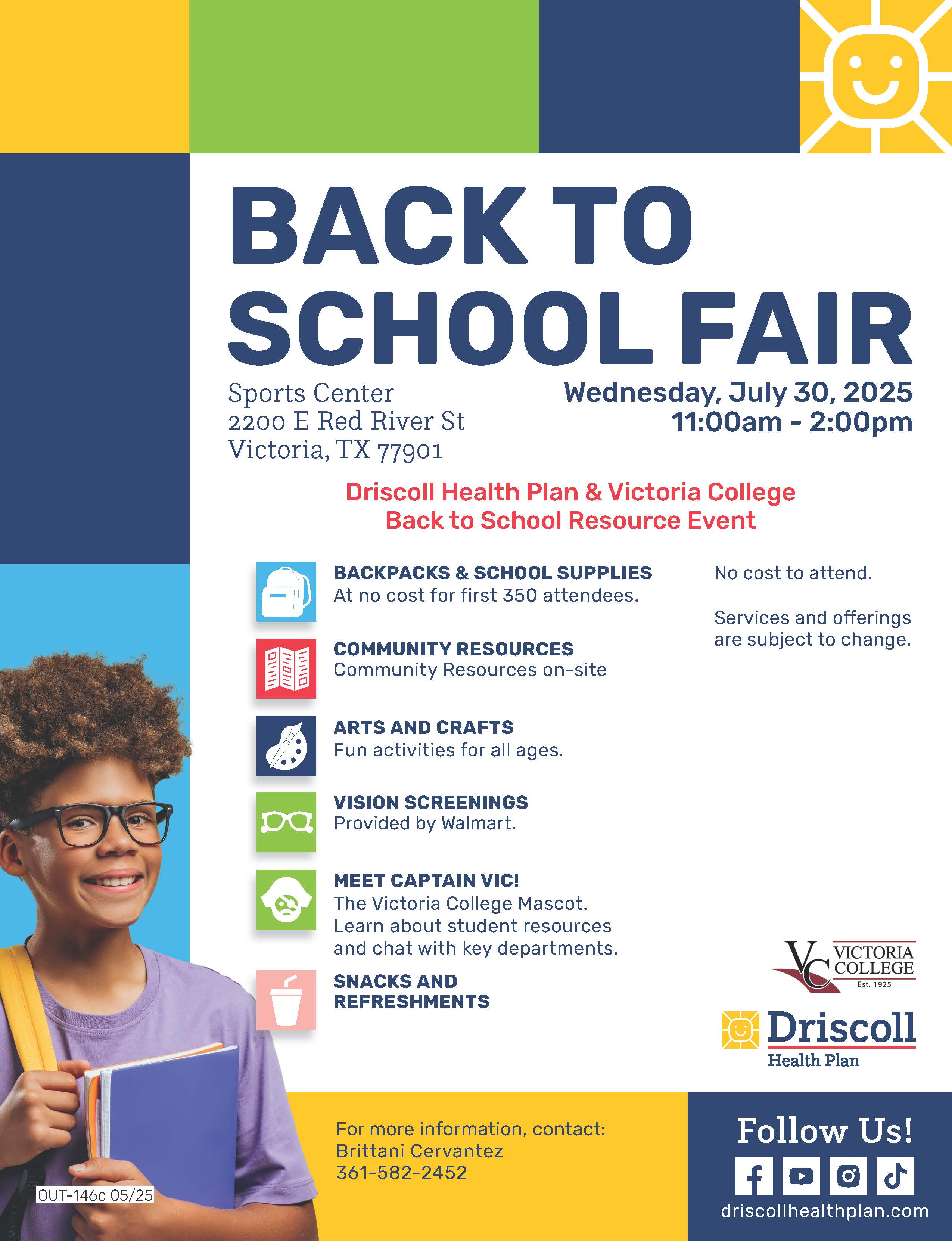 Driscoll VC Back to School Resource Fair Flyer