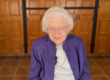 Louise Hume smiling at the camera