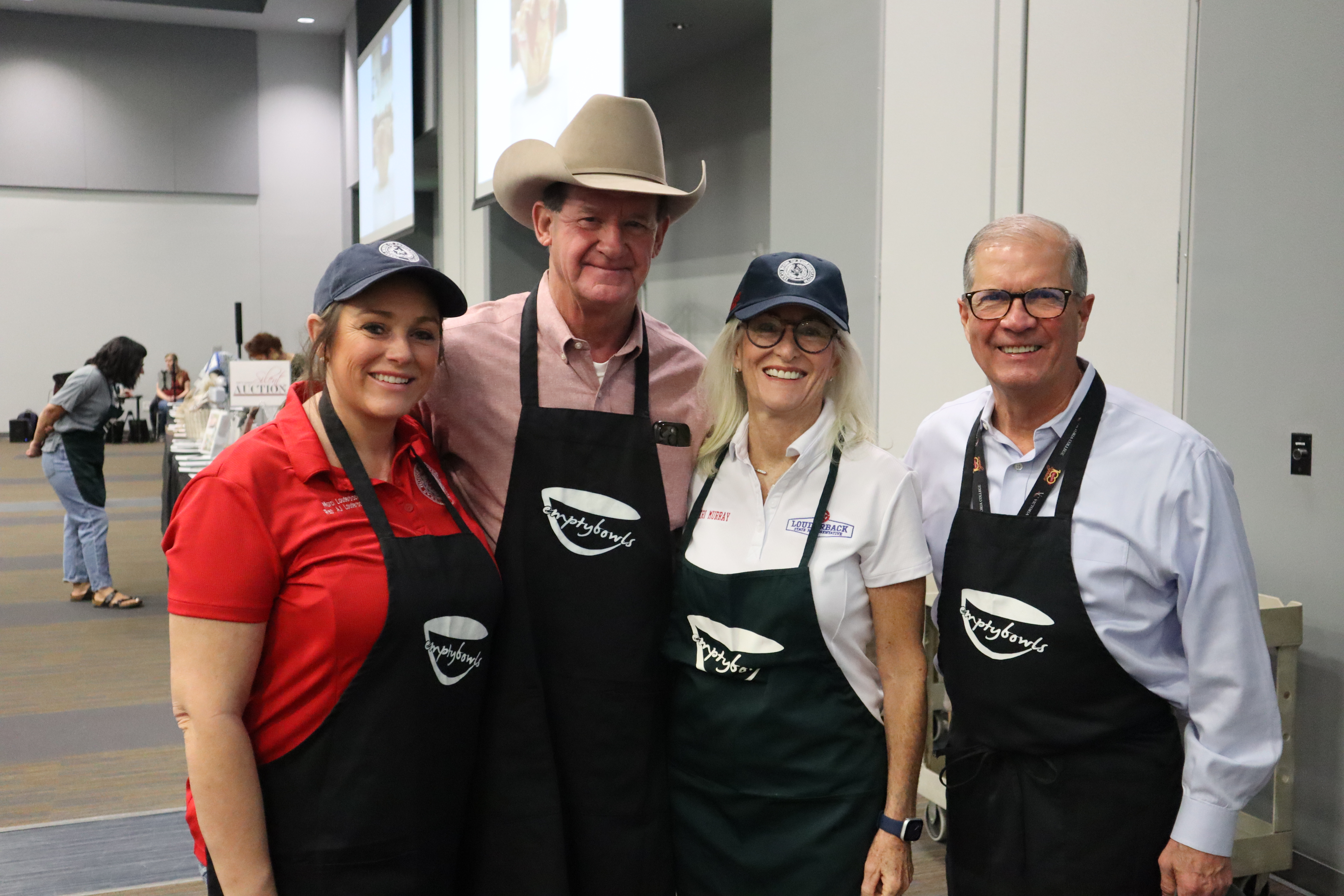 State Rep. AJ Louderback and fellow volunteers at Empty Bowls